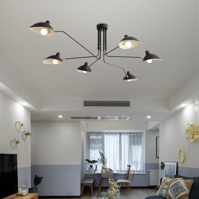 北欧长臂吊灯复式楼样板间展厅客厅餐厅艺术工业风张牙舞爪鸭嘴灯