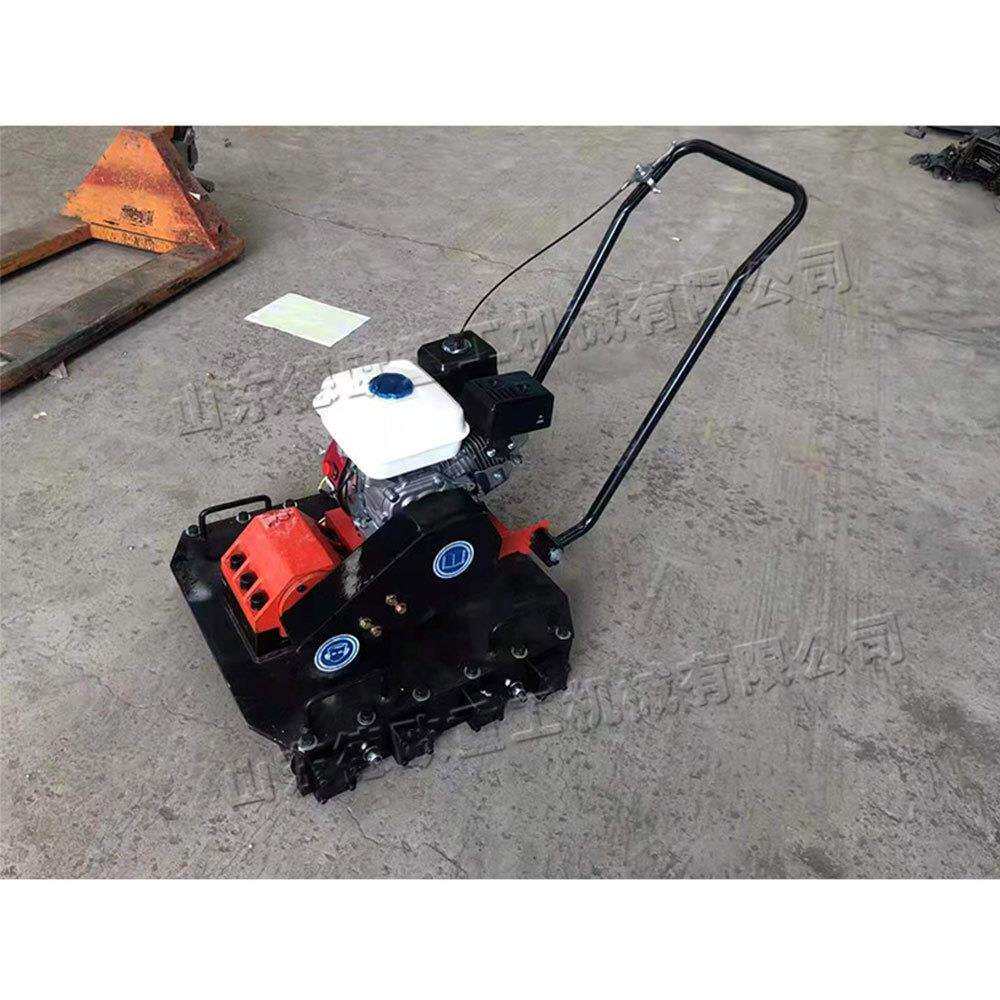 人行道自动震动式铺砖机 手推式砖道铺平机 小型汽油滚轴铺路机