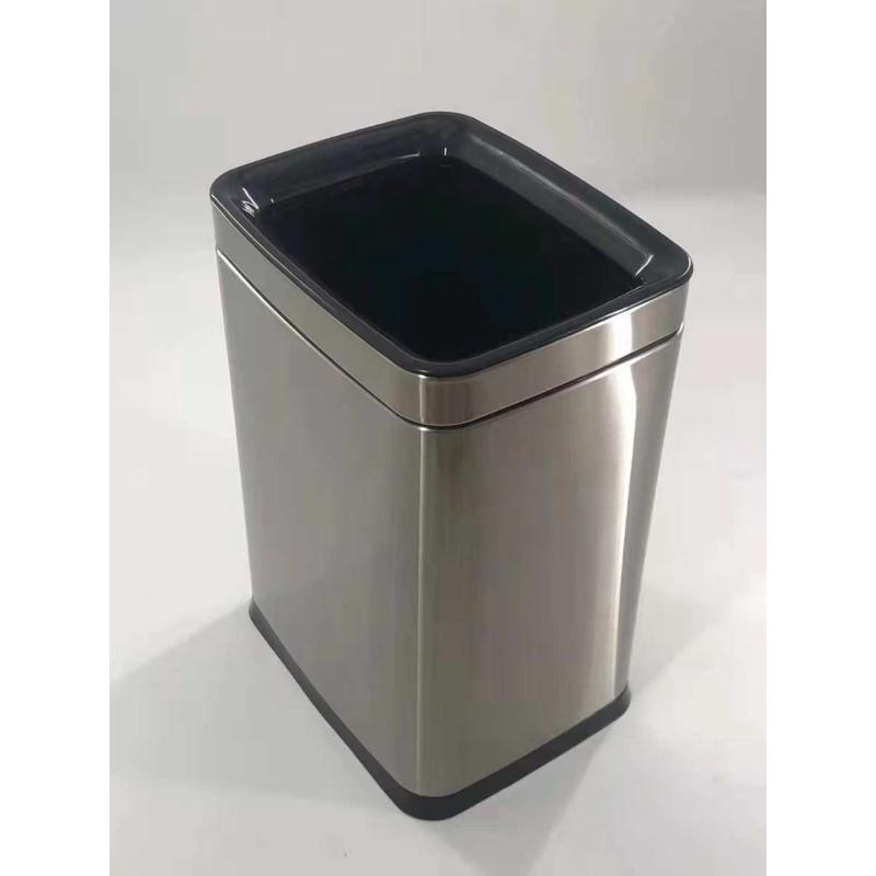 客厅酒店客房长方形垃圾桶钛桶金 卧室北欧垃圾桶无盖收纳 不锈钢