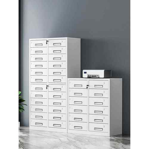 公室多斗铁办皮文件柜抽屉YFI式24斗财票务据凭证档案资带锁储物