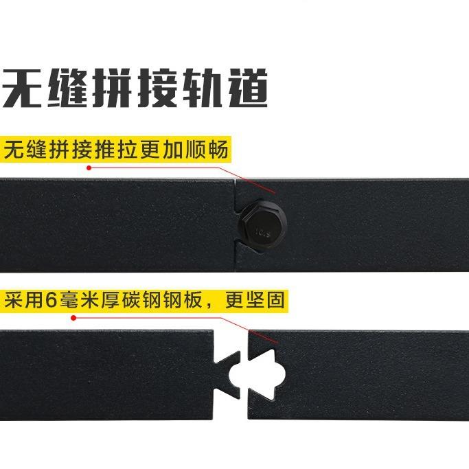 谷仓门新款剪型导轨五金配件 移门卫生间推拉门五金滑轨厂家