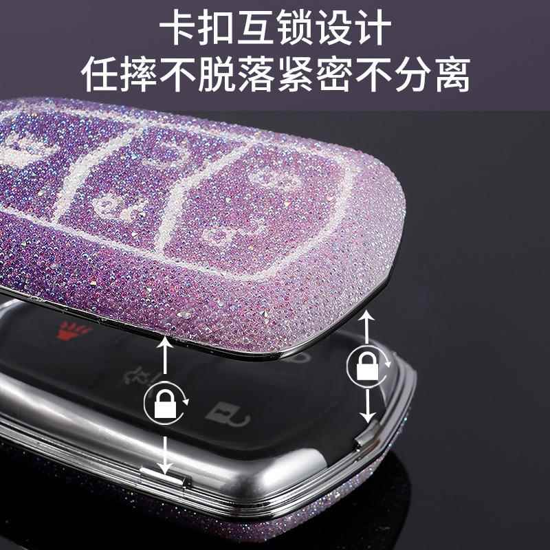 汽车钥匙包适用于凯迪拉克/SRX/XTS/CTS/XT5/CT6 /ATS镶钻钥匙套图片