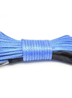 8200磅电动绞盘绳尼龙绳 高强度纤维绳 6mmx15m 汽车拖车绳拖车带