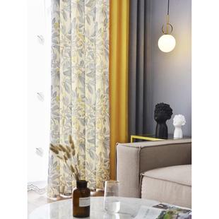 奢窗年新款 田园2022复古碎花 轻现代窗帘 客厅飘卧室法式 x1aw美式