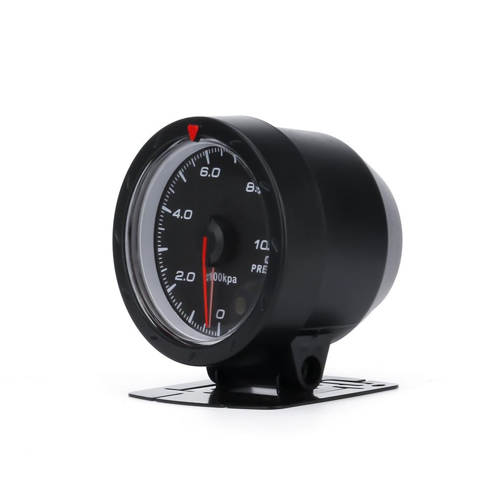 跨境汽车改装油压表12V60mm通用款 红光白光赛车油压表黑面