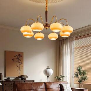 2025新款复古吊灯客厅大厅主灯中古风餐厅卧室吊灯轻奢高级感灯具