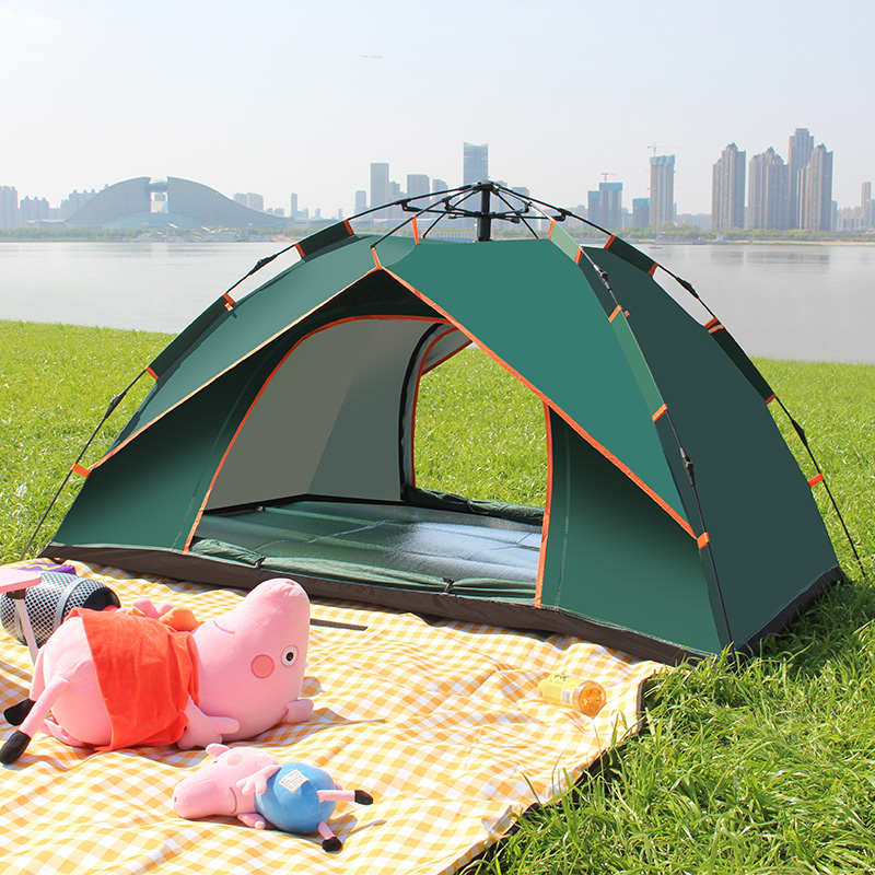 公园速开帐篷便携式折叠户外  全自动露营帐篷双人 3-4人沙滩防晒
