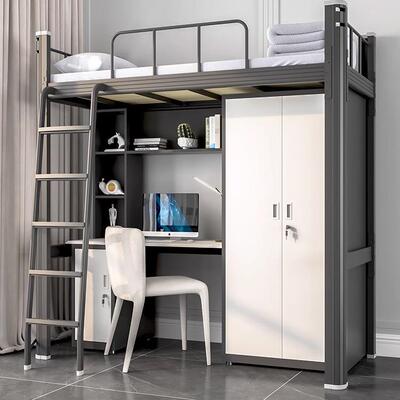 上下床铺学生宿舍公寓双层床现代简约生风NT2173有格上下层铺学双