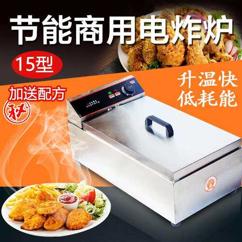 15型多功能电炸炉商用炸油条薯条鸡翅油炸炉大容量电热油炸锅