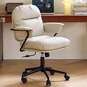 可升降学习椅家用电脑椅舒适软包椅久坐懒人椅女生卧室化妆椅