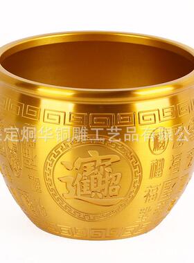 厂黄家888铜制作金色米百福缸铜缸福缸招米铜百缸线上招爆