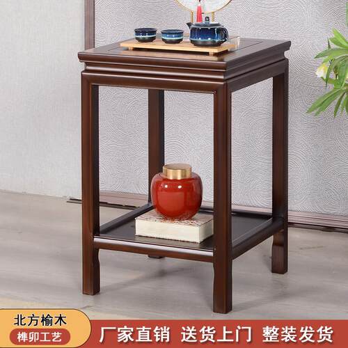 实木盆景架多层置物架客厅中式鱼缸架子奇石底座阳台可移动花架子