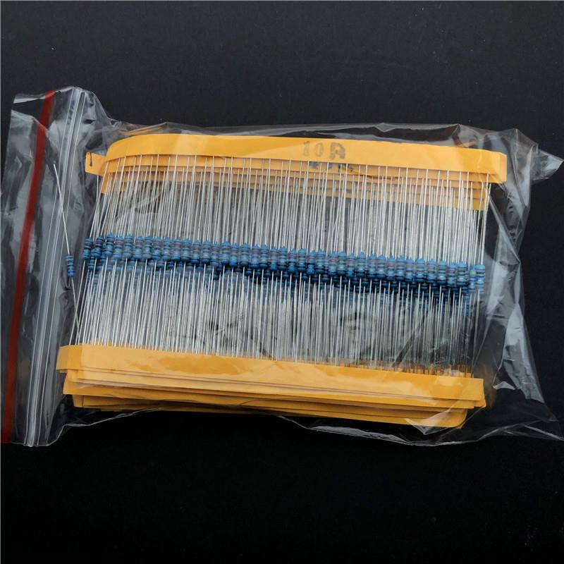 1/4W五色环电阻1%精密度 金属膜电阻包 30种常用阻值每种20只