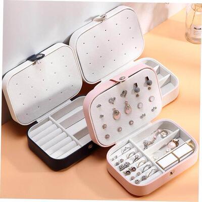 Portable jewelry storage box Necklace storage box饰品收纳盒