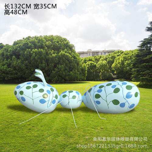 户外大型玻璃钢彩绘蚂蚁动物雕塑 花园草坪动物装饰摆件雕塑
