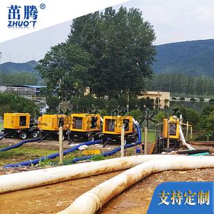 移动排洪泵500立方米强自吸大型抽水机10寸8寸6寸现货淤泥排水泵