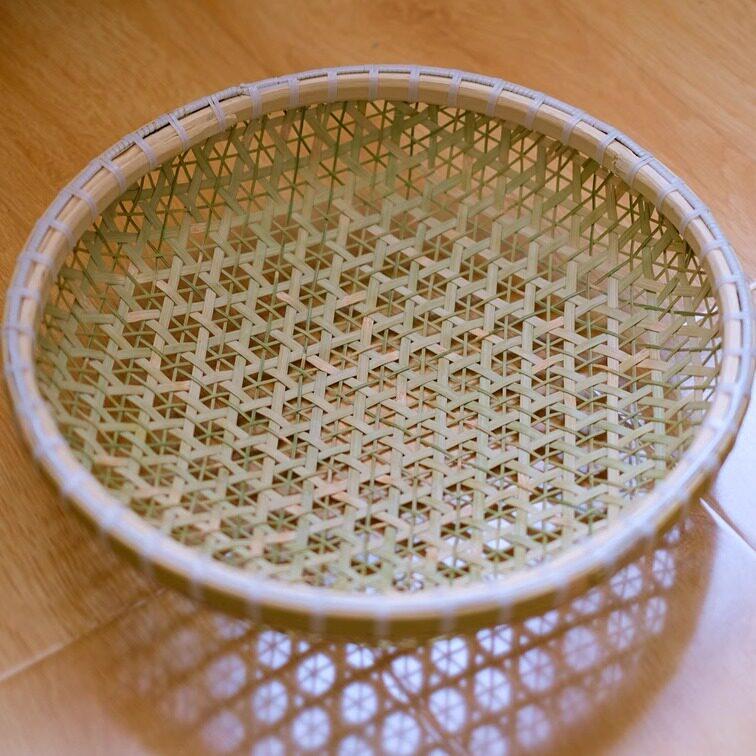 纯竹青手工中式竹编制品 家用收纳筐面包筐水果蔬菜沥水篮 馒头筐