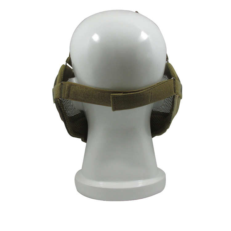 V2钢网面具2代铁网面具 真人防护面具 护脸护耳 野战护脸面罩
