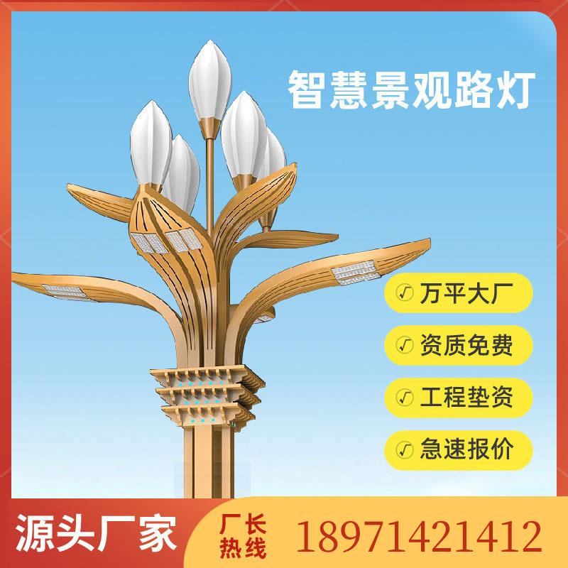 市政广场景观灯兰花造型文创灯多功能智慧组合灯大型城市道路灯