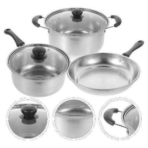 Stainless Steel Pot Set Small Saucepan Cooking Pots with