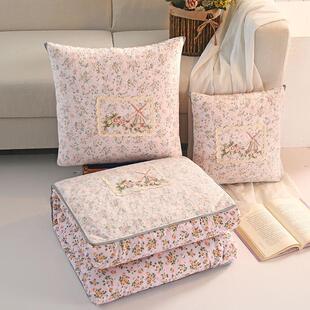 小清新抱枕被ins风办公室午睡车载抱枕被二合一抱枕薄款被子