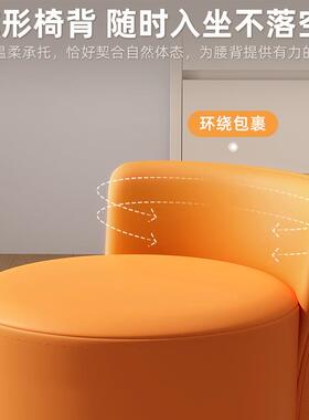 NA18万向轮鞋小凳子家用滑轮小板凳靠矮凳背小椅子轻奢包沙发凳换