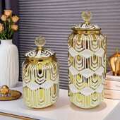 饰设防花艺餐桌陶瓷 插花摆设真装 客厅花瓶摆件装 饰轻奢摆欧式