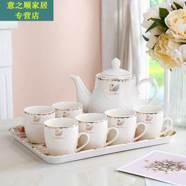 彼特猫欧式茶具套装泡茶壶茶杯家用陶瓷水具套装客厅大容量冷热水