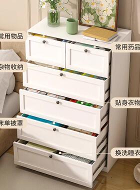 斗CRJ柜纳柜梳妆台家收用客卧柜室铁艺简约床尾边柜抽屉五斗厅橱