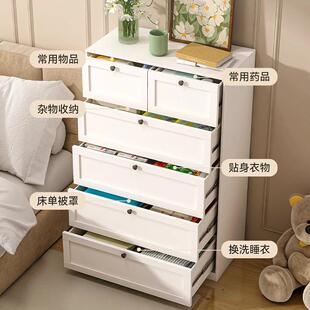 斗CRJ柜纳柜梳妆台家收用客卧柜室铁艺简约床尾边柜抽屉五斗厅橱