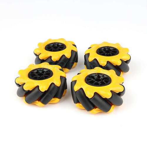 60mm麦克纳姆轮 mecanum wheel 全向轮塑料麦轮 ros车轮一套四只