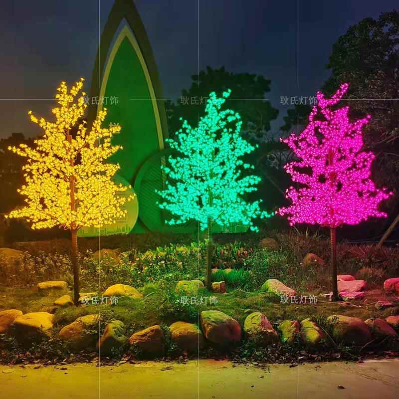 led仿真樱花树灯网红发光树户外防水工程亮化景观庭院装饰灯