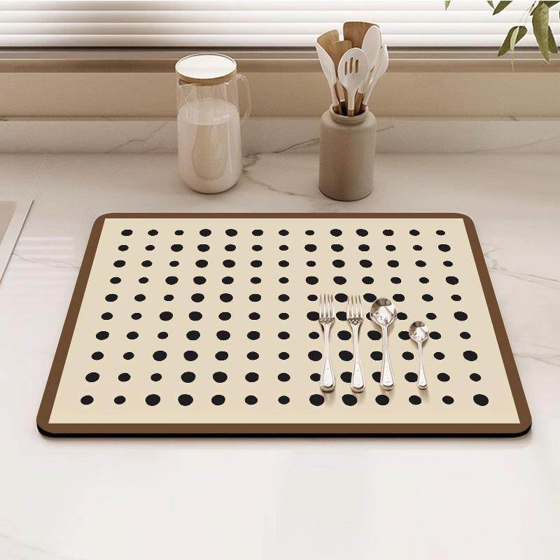 厨房台面沥水垫硅藻泥吸水垫桌面餐具干燥垫杯垫免洗吧台垫子防滑,居家布艺,餐垫,淘宝优惠券,粉丝福利购,淘宝优惠卷