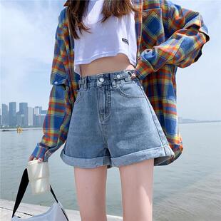 高腰牛仔短裤女腰显瘦夏季宽松年新款夏装春款女装潮外穿女式