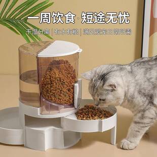 宠物喂食器狗狗多功能自动双碗储量桶猫咪饮水碗饭碗用品现货