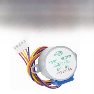 直流5V 4相5线步进电机28Ybj-48 28Byj48缩小步进电机引线25cm