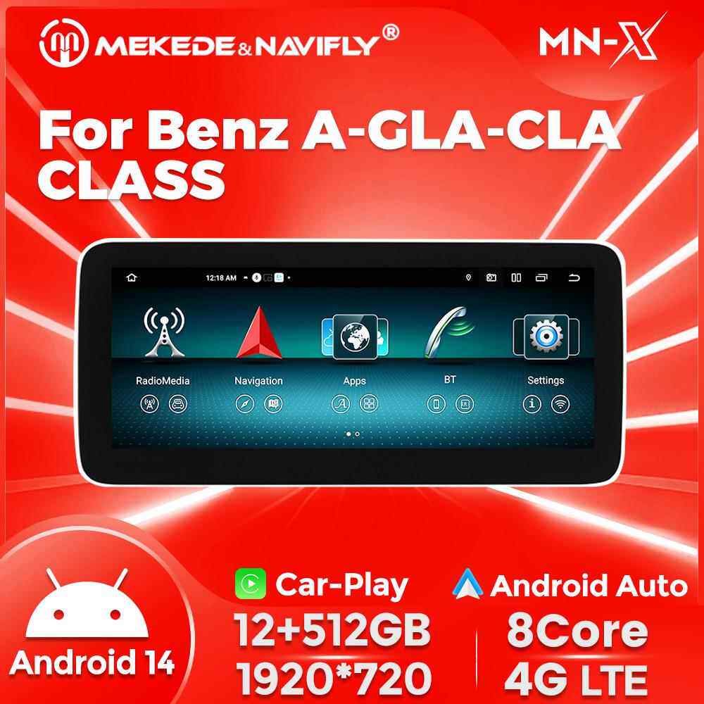 适用于奔驰A/CLA/GLA级W176安卓大屏中控导航车载收音机Carplay