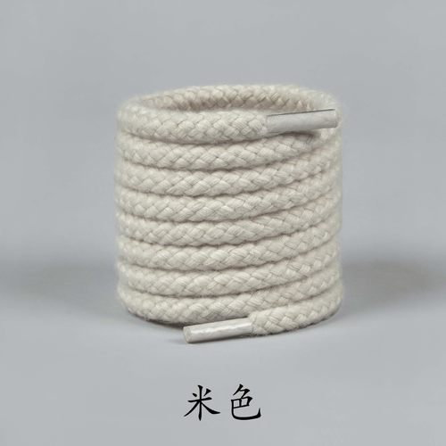 金属头10MM加粗全棉黑色圆绳卫衣帽绳带裤腰绳带绳头抽绳裤头绳