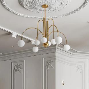 法式 轻奢客厅吊灯复古魔豆灯玻璃现代简约创意餐厅卧室艺术吊灯