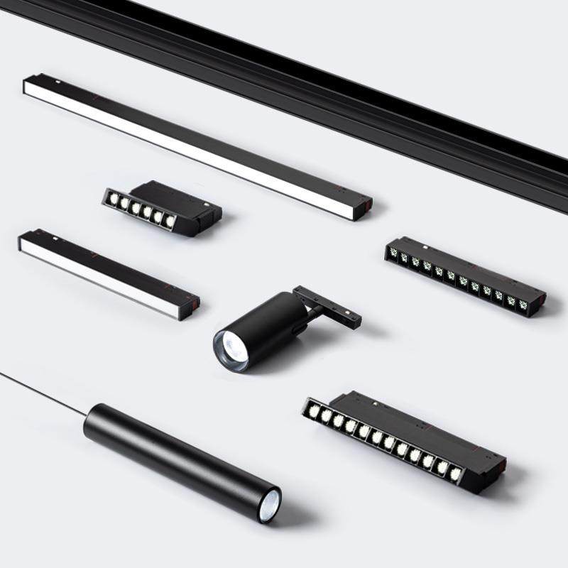 磁吸轨道灯设计组合套餐客厅卧室无主灯照明嵌入式led线 线灯无边,家装灯饰光源,轨道磁吸灯,淘宝优惠券,粉丝福利购,淘宝优惠卷