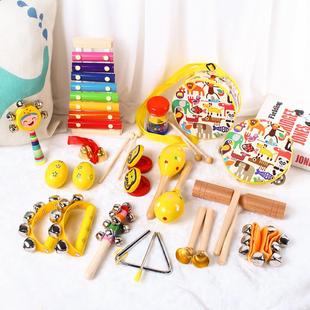 正品奥尔夫乐器幼儿园早教童打击套装大全婴儿拨儿鼓浪蒙摇铃鼓启