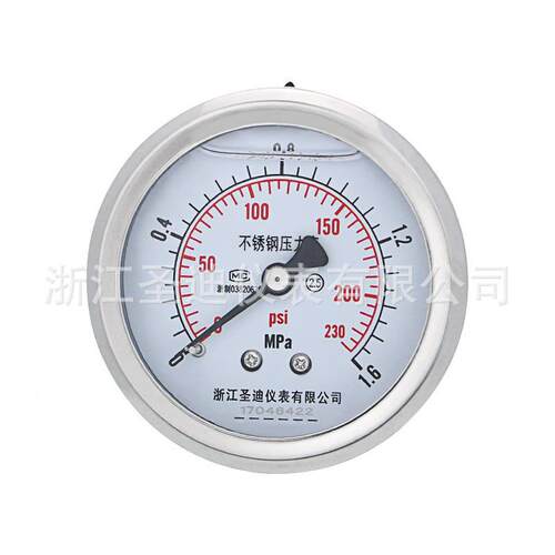 不锈MAIRUIKE钢轴向仪无边耐震压力表面YN60ZBF 式压板力表液压测