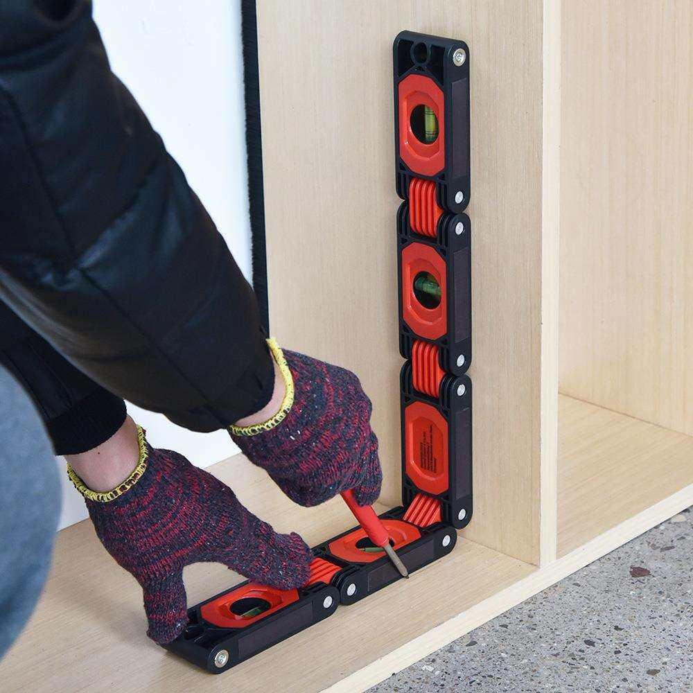 多功能折叠水平尺高精准多角度建筑装修拐角测量木工工具水平仪