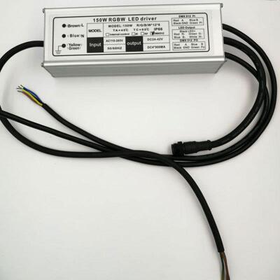 DMX512外控3-300W10串15并150WRGBW防雨驱动RGB投光灯电源驱动器