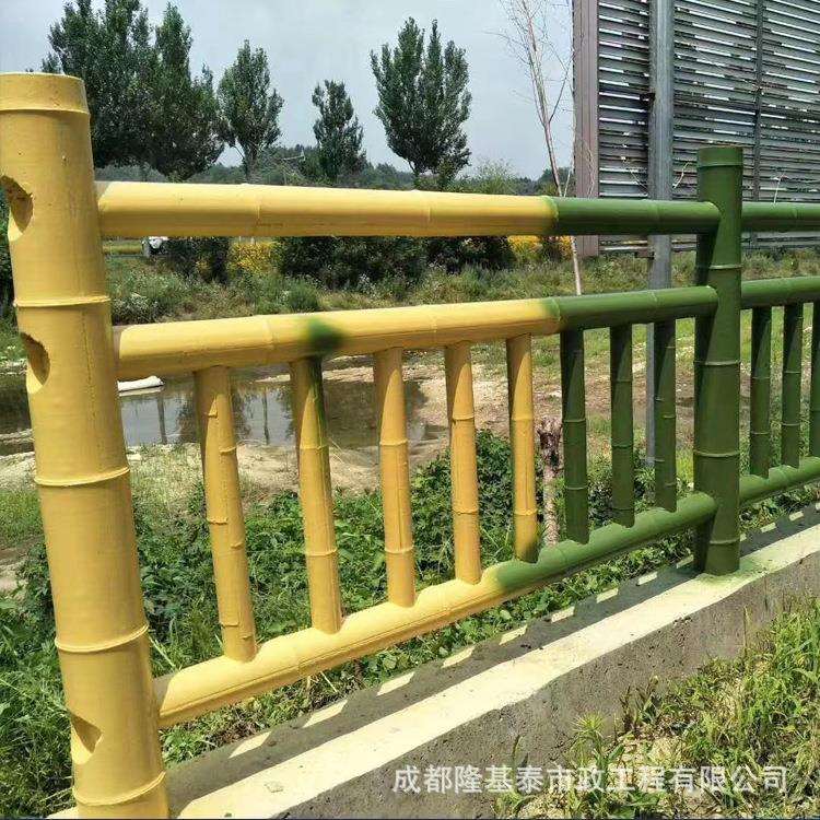 水泥仿竹栏杆混凝土仿竹子护栏景区河道建设安全围栏【源头厂家】