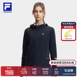 FILA 斐乐女士针织连帽外套2024夏季网球运动服简约上衣