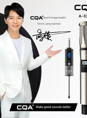 Cqa3318无线专业麦克风一对二制冷同款可充电麦克风声卡扬声器可
