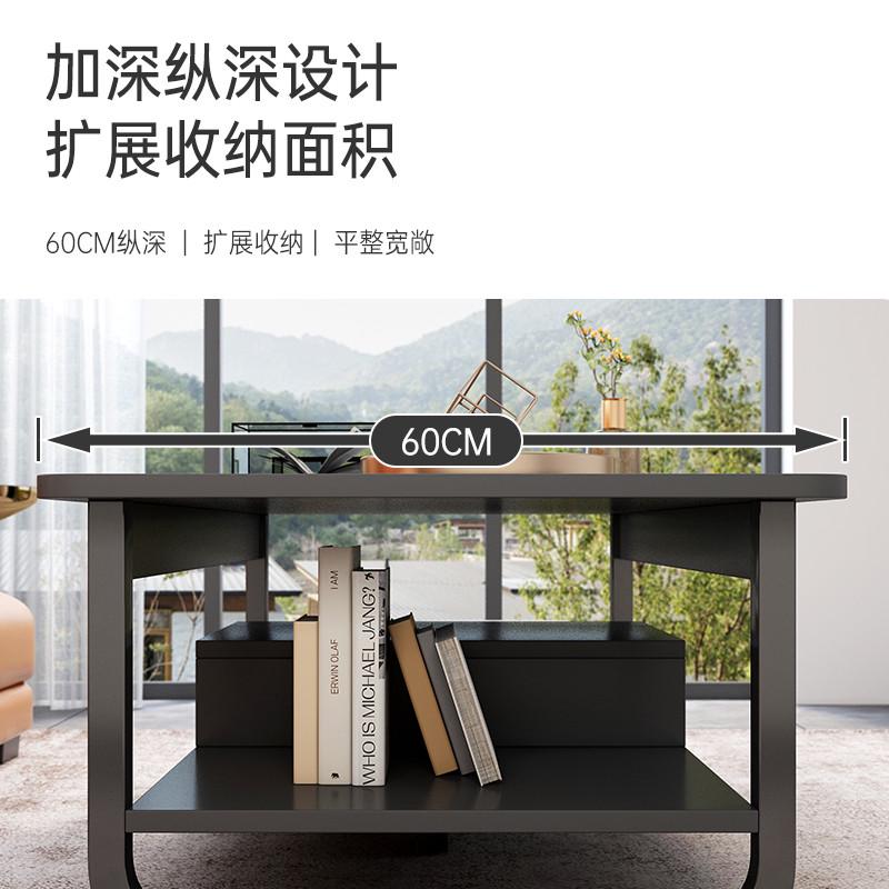 客厅茶几沙发旁双层边几家用简约现代出租屋办公室小茶桌方形桌子