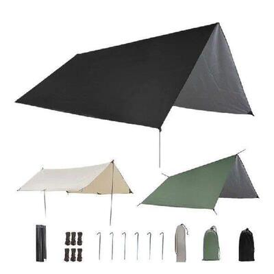3x3m UV Awning Waterproof Tarp Tent Shade Ultralight Garden