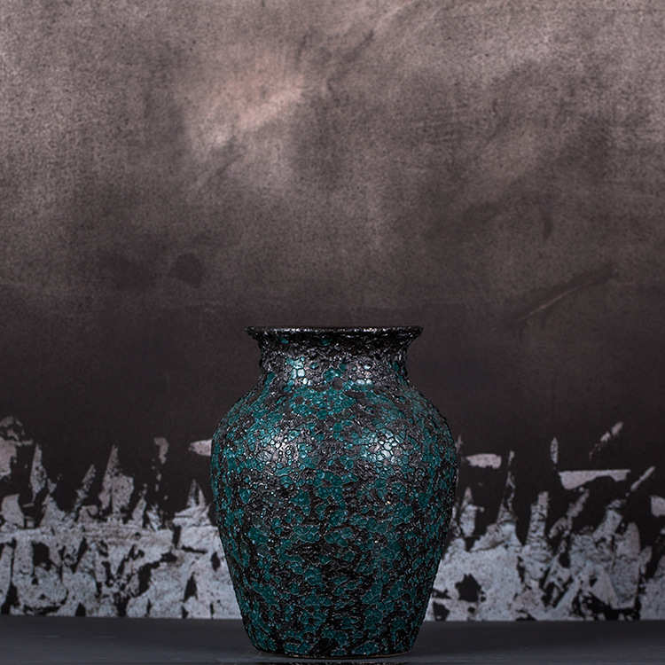 复古手工两陶瓷花瓶客厅花瓶景德镇摆件复古陶瓷器件套落地中式大